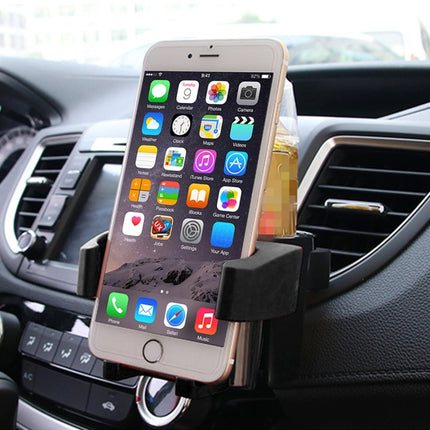 SHUNWEI SD-1027 Car Auto Multi-functional ABS Air Vent Drink Holder Bottle Cup Holder Phone Holder Mobile Mount, SD-1027(Black), SD-1027(Red)