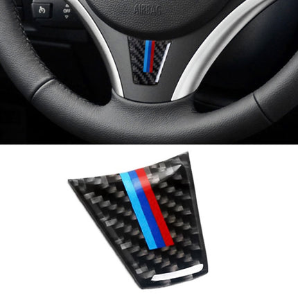 Car Carbon Fiber Steering Wheel Decorative Sticker for BMW E90 / E92, Steering Wheel Decorative Sticker B