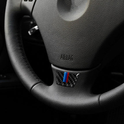 Car Carbon Fiber Steering Wheel Decorative Sticker for BMW E90 / E92