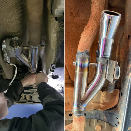 CNSPEED Y Shape 2 In 1 Car Remote Control Electric Exhaust Valve Pipe, Size: 3 inch, Size: 3 inch