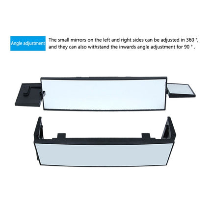 SHUNWEI Large Car Three-Fold Curve Surface Rear View Mirror Reverse Wide Angle Adjustable Angle Auxiliary Blind Area Retroreflector Reversing Wide-angle Lens, SD-2411