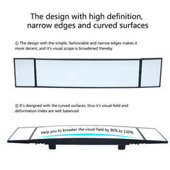 SHUNWEI Large Car Three-Fold Curve Surface Rear View Mirror Reverse Wide Angle Adjustable Angle Auxiliary Blind Area Retroreflector Reversing Wide-angle Lens, SD-2411