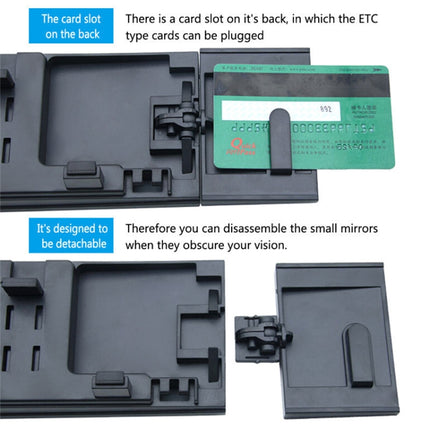 SHUNWEI Large Car Three-Fold Curve Surface Rear View Mirror Reverse Wide Angle Adjustable Angle Auxiliary Blind Area Retroreflector Reversing Wide-angle Lens, SD-2411