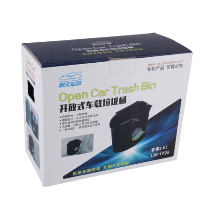 2.0L LW-1795 Universal Open Car Trash Bin with Hanger Clip