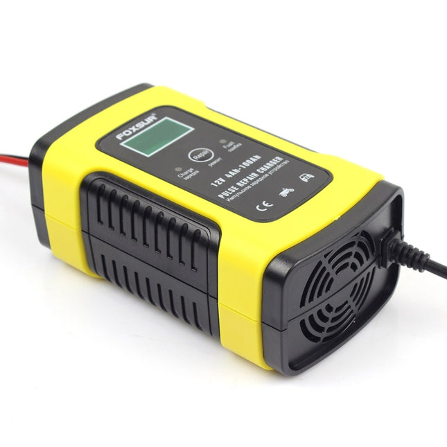 12V 6A Intelligent Universal Battery Charger for Car Motorcycle, Length: 55cm, UK Plug, UK Plug (Red), UK Plug (Yellow)