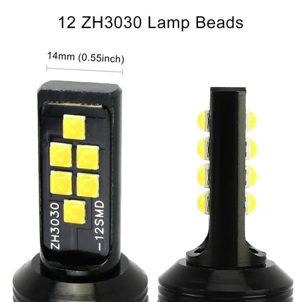 2 PCS H1 DC9-16V / 3.5W / 6000K / 320LM Car Auto Fog Light 12LEDs SMD-ZH3030 Lamps, with Constant Current