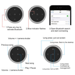 Car Wireless Bluetooth Controller Mobile Phone Multimedia Multi-functional Steering Wheel Remote Controller