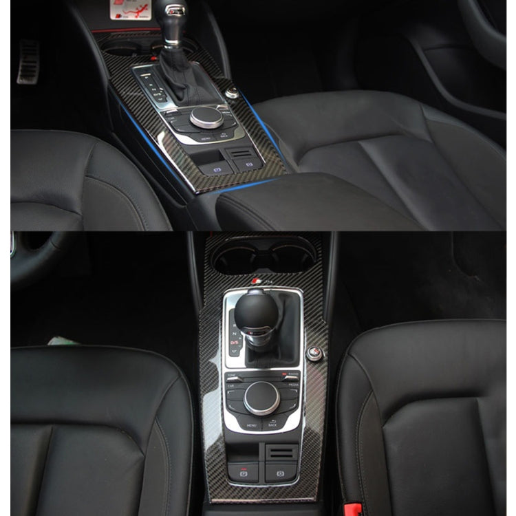 Car Carbon Fiber Gear Decorative Panel for Audi A3 2014-2018