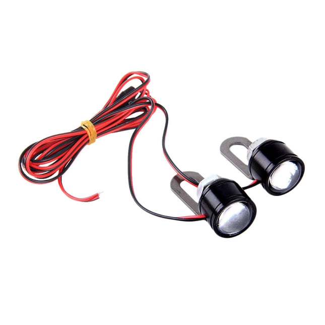 2 PCS 12V 3W  Eagle Eyes LED Strobe Light For Motorcycle ，Wire Length: 90cm