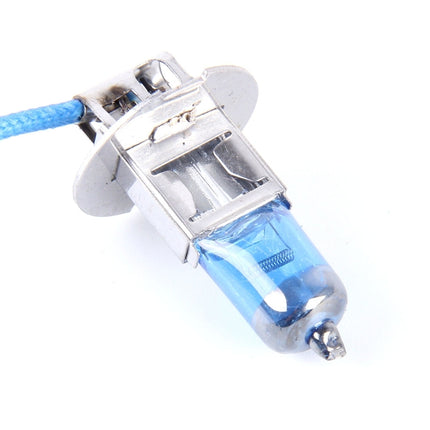 2 PCS H3  Halogen Head Lamp 12V 100W 2400 LM 5000K Warm White Light, H3