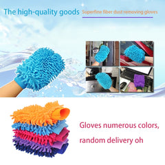 KANEED Microfiber Dusting Mitt Car Window Washing Home Cleaning Cloth Duster Towel Gloves (Random Color Delivery), Microfiber Dusting Mitt, UK Stock Microfiber Dusting Mitt, US Stock Microfiber Dusting Mitt