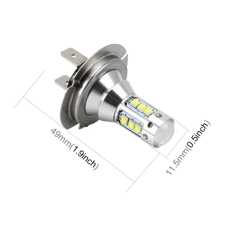 H7 50W 500 LM 6000K Car Fog Light with 16 CREE Lamps, DC 12V-24V