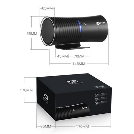 XPower X8 Car MAF Nano Air Purifier Negative Ions Air Cleaner, X8