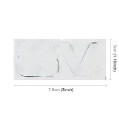 V8 Separate Shape Car Metal Body Decorative Sticker