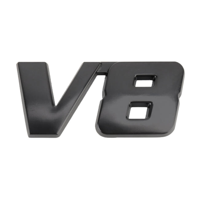 V8 Connect Shape Car Metal Body Decorative Sticker, Size : L