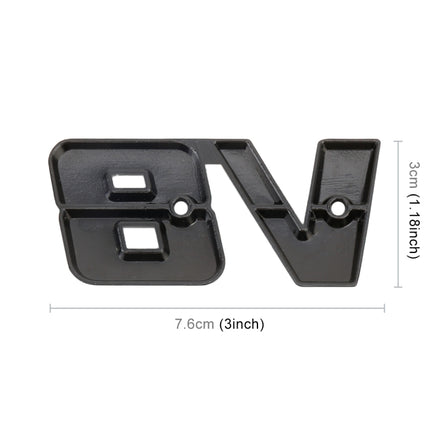 V8 Connect Shape Car Metal Body Decorative Sticker, Size : L