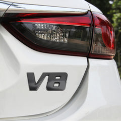 V8 Connect Shape Car Metal Body Decorative Sticker, Size : L