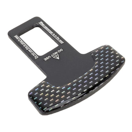 2 in 1 Car Carbon Fibre Safety Seat Belt Buckle Clip