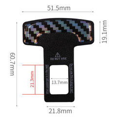 2 in 1 Car Carbon Fibre Safety Seat Belt Buckle Clip, Seat Belt Buckle Clip