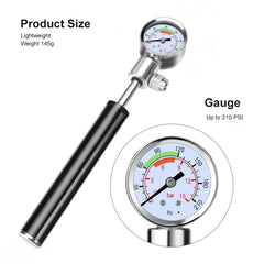 Portable High Pressure Pump Bicycle Pump Mini Mountain Bike Pump + Glue-free Tire Repair Box, Bicycle Pump + Glue-free Tire Repair Box