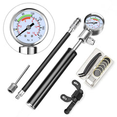 Portable High Pressure Pump Bicycle Pump Mini Mountain Bike Pump + Glue-free Tire Repair Box, Bicycle Pump + Glue-free Tire Repair Box