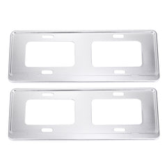 2 PCS Car License Plate Magnesium Alloy Bracket Frame Holder Stand Mount(Silver)