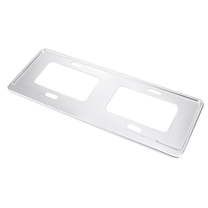 2 PCS Car License Plate Magnesium Alloy Bracket Frame Holder Stand Mount(Silver)