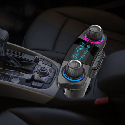 BT06 Dual USB Charging Smart Bluetooth 4.0 + EDR FM Transmitter MP3 Music Player Car Kit with 1.3 inch LED Screen, Support Bluetooth Call, TF Card & U Disk, BT06