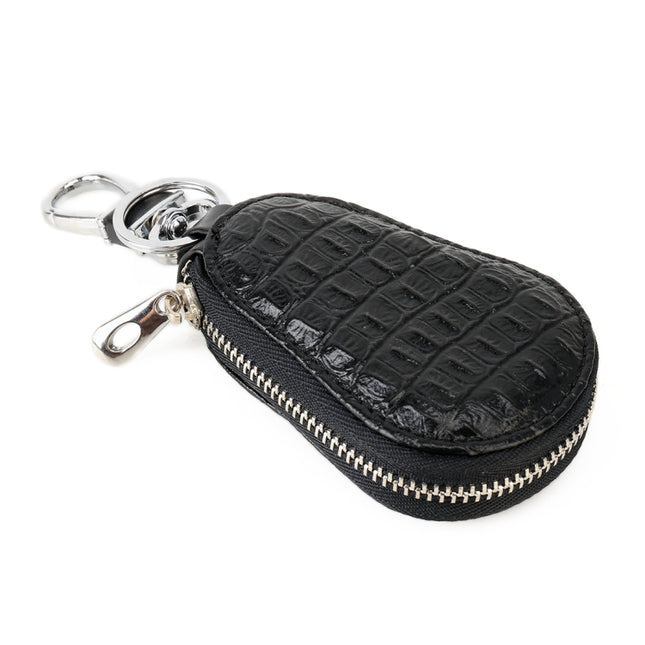 Universal Leather Crocodile Texture Waist Hanging Zipper Wallets Key Holder Bag (No Include Key)