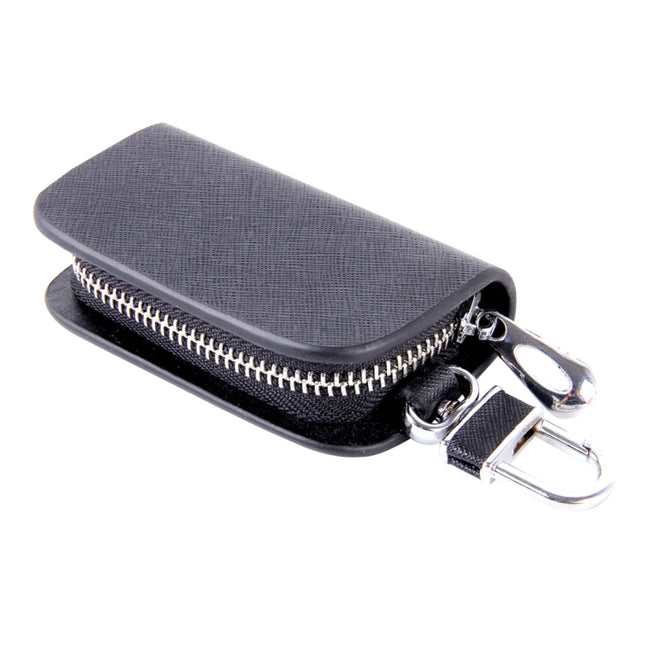 Universal Leather Denim Texture Waist Hanging Zipper Wallets Key Holder Bag (No Include Key)