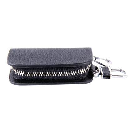 Universal Leather Denim Texture Waist Hanging Zipper Wallets Key Holder Bag (No Include Key)