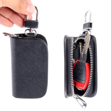 Universal Leather Denim Texture Waist Hanging Zipper Wallets Key Holder Bag (No Include Key)