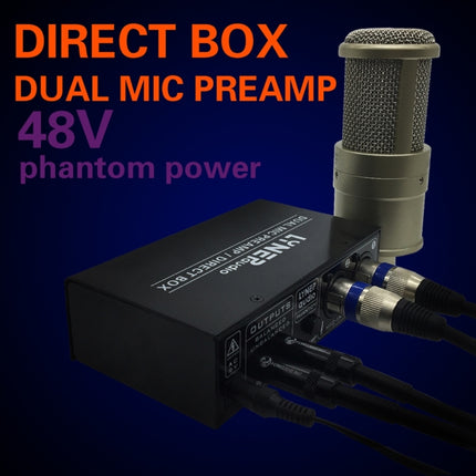 LINEPAUDIO A961 2-Channel Microphone Amplifier Electric Guitar Electric Bass Amplifier, A961