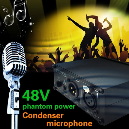 LINEPAUDIO A963 48V Pro Condenser Microphone Phantom Power Source, A963