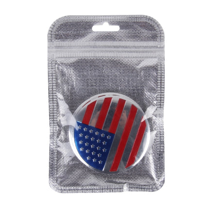 4 PCS USA Flag Metal Car Sticker Wheel Hub Caps Centre Cover Decoration