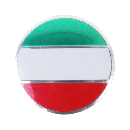 4 PCS Italy Flag Metal Car Sticker Wheel Hub Caps Centre Cover Decoration