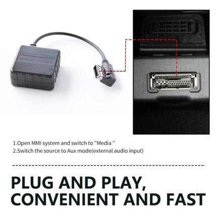 Car Wireless MMI 3G+ Bluetooth AUX Audio Cable Wiring Harness for Audi AMI / Volkswagen MDI