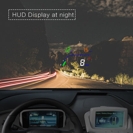 T100 OBD2 4 inch Vehicle-mounted Head Up Display Security System, Support Car Speed / Engine Revolving Speed Display / Instantaneous Fuel Consumption / Detection and Elimination Fault Code