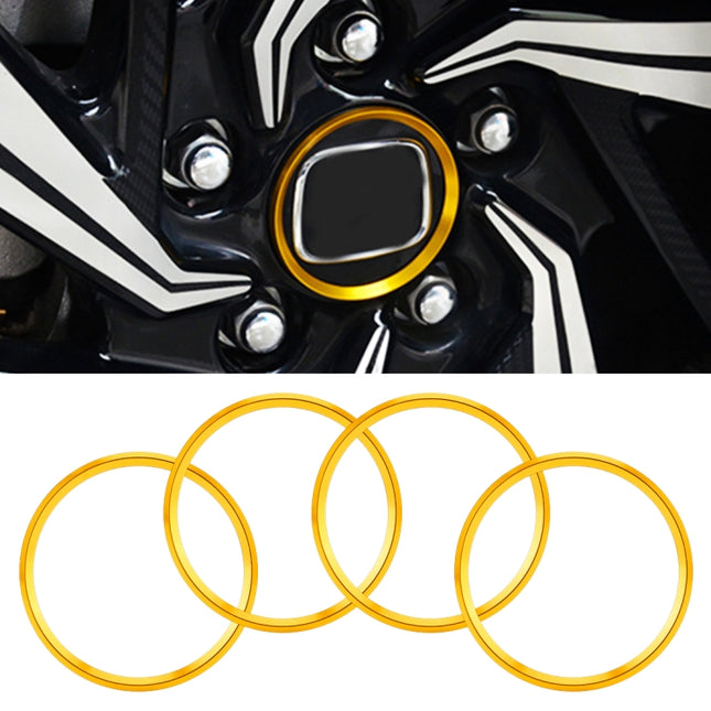 4 PCS Car Metal Wheel Hub Decoration Ring for BMW 5 Series 2018