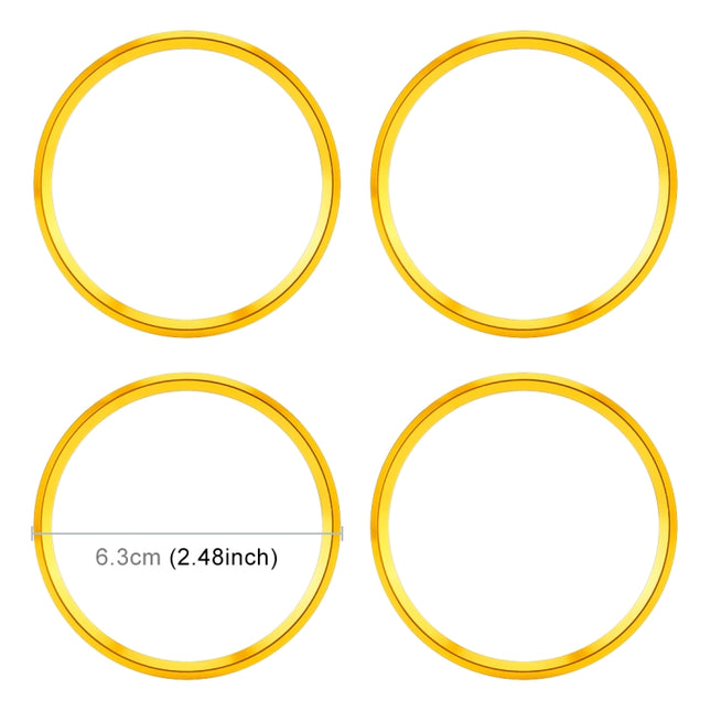 4 PCS Car Metal Wheel Hub Decoration Ring for BMW 5 Series 2018