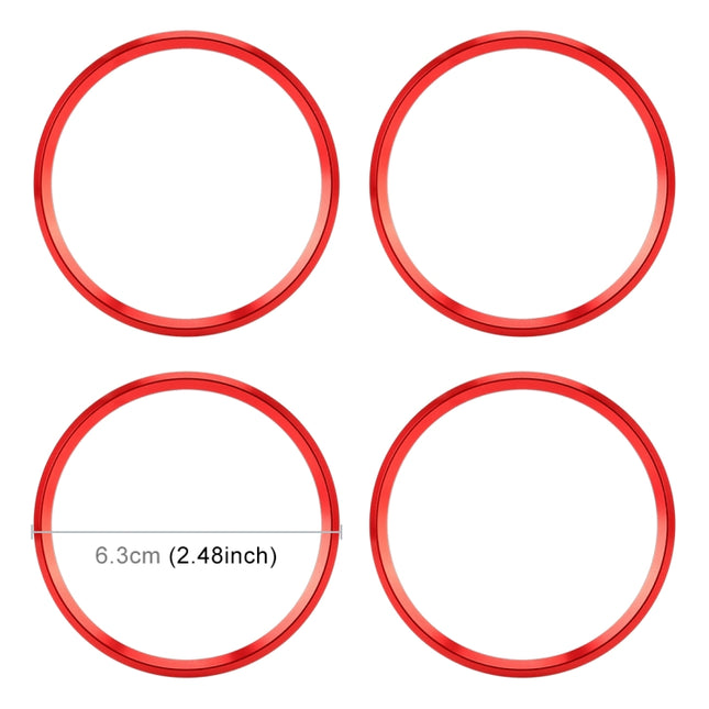 4 PCS Car Metal Wheel Hub Decoration Ring for BMW 5 Series 2018