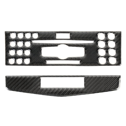 2 PCS Car CD Adjustment Frame Carbon Fiber Decorative Sticker for Mercedes-Benz W204 2007-2010