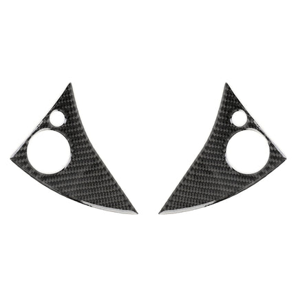 2 PCS Car Steering Wheel Button Carbon Fiber Decorative Sticker for Mercedes-Benz W204 2007-2010