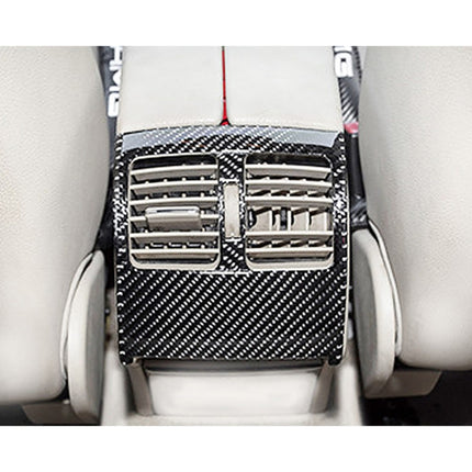 2 PCS Car Rear Air Outlet Frame Carbon Fiber Decorative Sticker for Mercedes-Benz W204 2007-2013