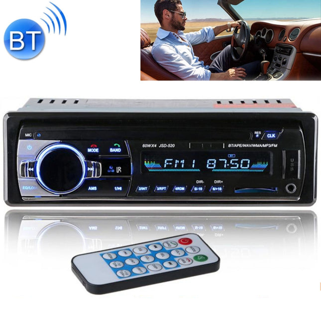 JSD-520 Car Stereo Radio MP3 Audio Player Support Bluetooth Hand-free Calling / FM / USB / SD, Ordinary Version