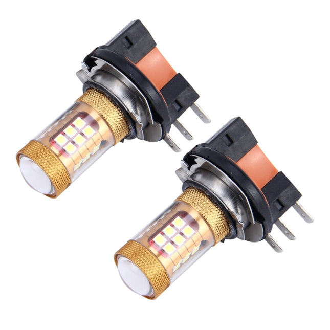 2 PCS H15 10W 1300 LM 6500K 28 SMD-3030 LEDs Car Fog Lights, DC 12V