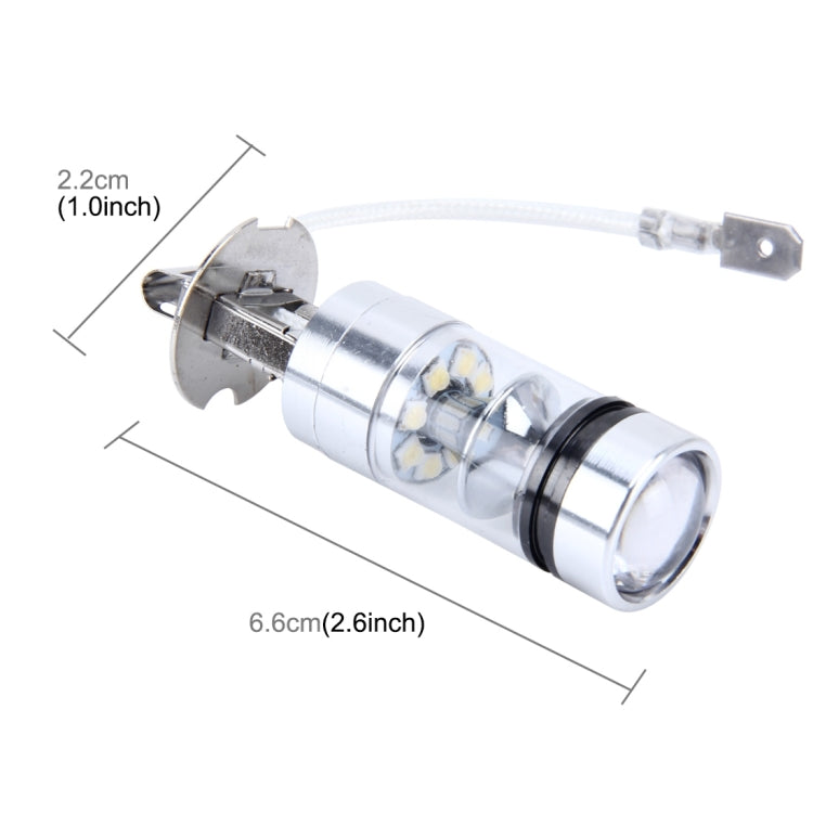 H3 100W 850 LM 7000K 20 SMD-2828-LEDs Car Fog Lights, DC 12-24V
