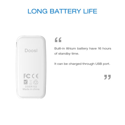 Doosl DSER102 Mini Car Bluetooth Wireless Music Receiver with 3.5mm Stereo Input Jack