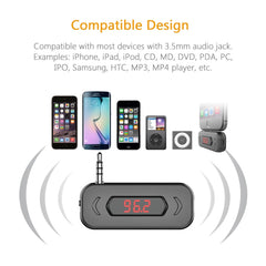 Doosl DSER116 Multifunctional Car FM Transmitter Wireless Music Receiver with 3.5mm Jack & LCD Display, Support Hands-free Call, DSER116