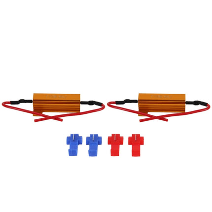 2 PCS Car Canbus Error Canceller Decoder Load Resistor LED 50W 8 Ohm No Blinking Decoder